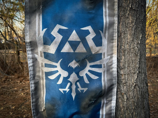 Legend of Zelda Hyrule Flag Zora Edition, Hyrule Castle Flag, Hylian Flag MASSIVE TOTK BOTW Hyrule Kingdom