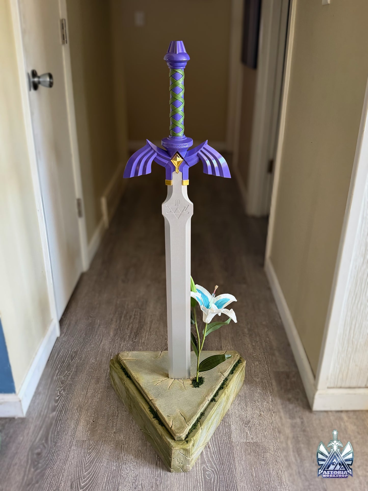 NEW V3 Zelda Triforce Display Pedestal of Time for Master Sword, Ocarina of Time, BOTW, Twilight Princess, Breath of the Wild, ToTK