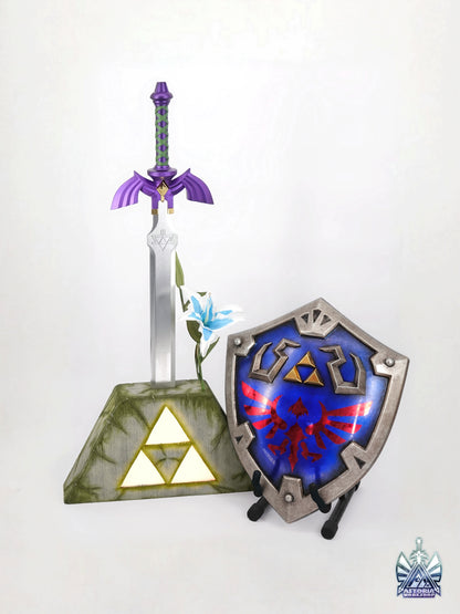 NEW V3 Zelda Triforce Display Pedestal of Time for Master Sword, Ocarina of Time, BOTW, Twilight Princess, Breath of the Wild, ToTK