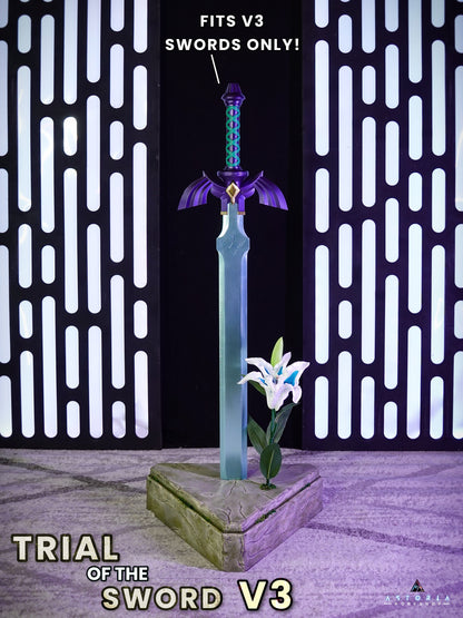 Legend of Zelda Master Sword Display Pedestal | Breath of the Wild Trial of the Sword Edition BOTW, Tears of the Kingdom TOTK V3