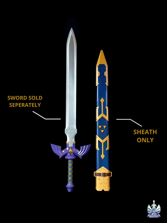 Hylian Sheath - Zelda Master Sword V3 Wooden Life-Size Accessory for Astoria Master Swords, BOTW, Tears of the Kingdom
