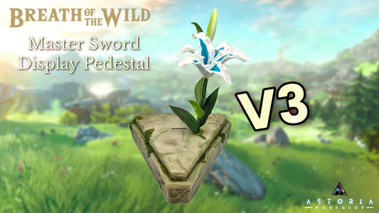 Legend of Zelda Master Sword Display Pedestal | Breath of the Wild Trial of the Sword Edition BOTW, Tears of the Kingdom TOTK V3