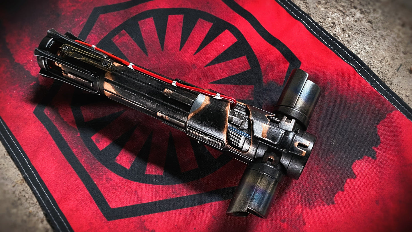 SERVICE* Kylo Ren Crossguard Weathering Lightsaber Emitter Heatstaining Service Star Wars Korbanth Phoenix Props SP Sabers KR Sabers