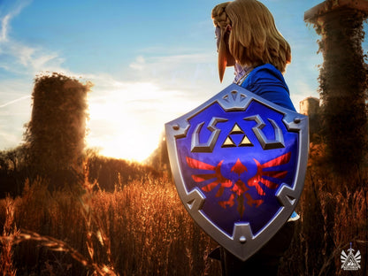 Hylian Shield - Zelda Life Sized 1:1 Metal Replica BOTW, TOTK, Ocarina