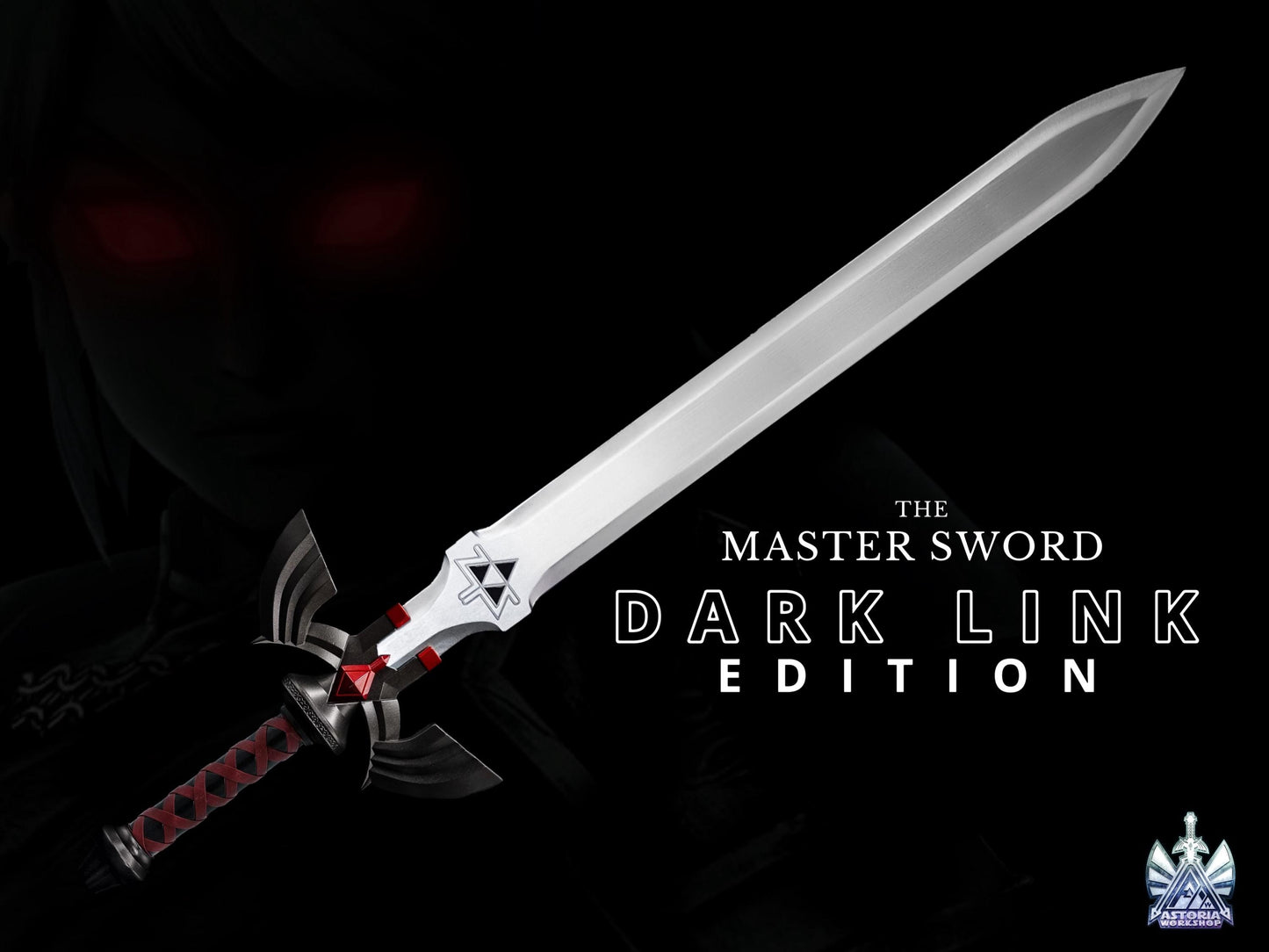 Zelda Dark Link Master Sword V3 Life Size Metal Replica, Twilight Princess, Ocarina of Time, Tears of the Kingdom, TOTK, BOTW