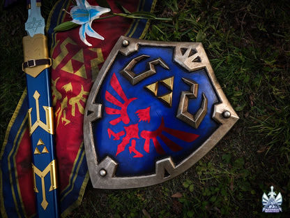 Hylian Shield - Zelda Life Sized 1:1 Metal Replica BOTW, TOTK, Ocarina