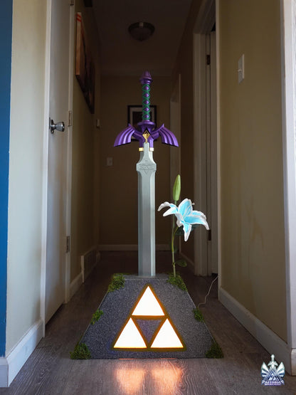 NEW V3 Zelda Triforce Display Pedestal of Time for Master Sword, Ocarina of Time, BOTW, Twilight Princess, Breath of the Wild, ToTK