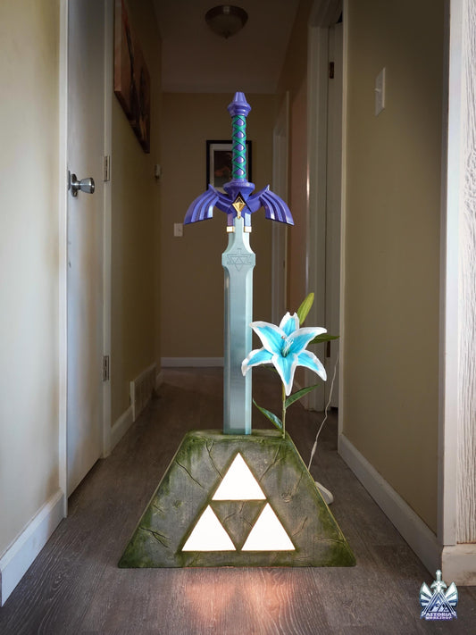 NEW V3 Zelda Triforce Display Pedestal of Time for Master Sword, Ocarina of Time, BOTW, Twilight Princess, Breath of the Wild, ToTK