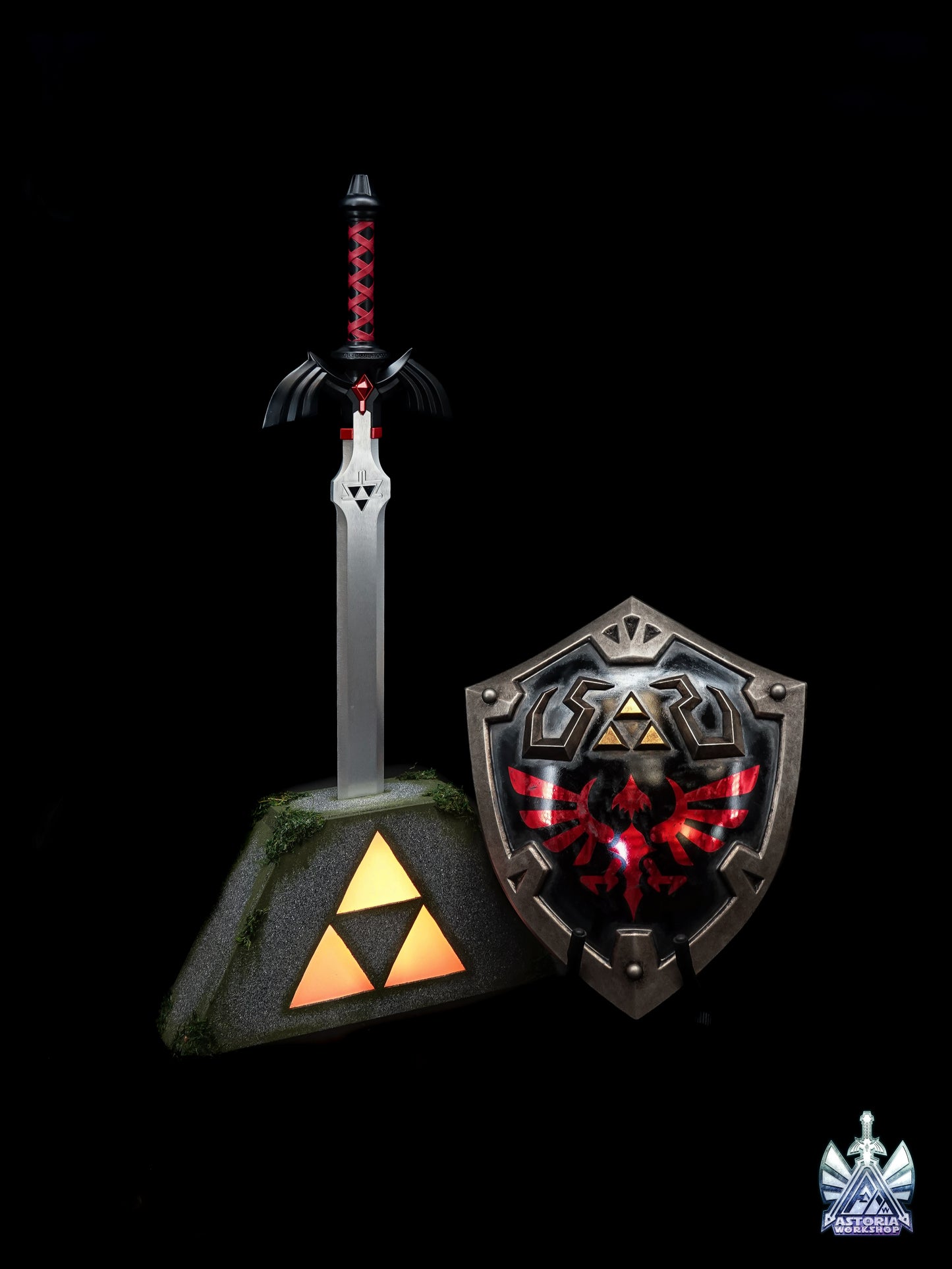 NEW V3 Zelda Triforce Display Pedestal of Time for Master Sword, Ocarina of Time, BOTW, Twilight Princess, Breath of the Wild, ToTK