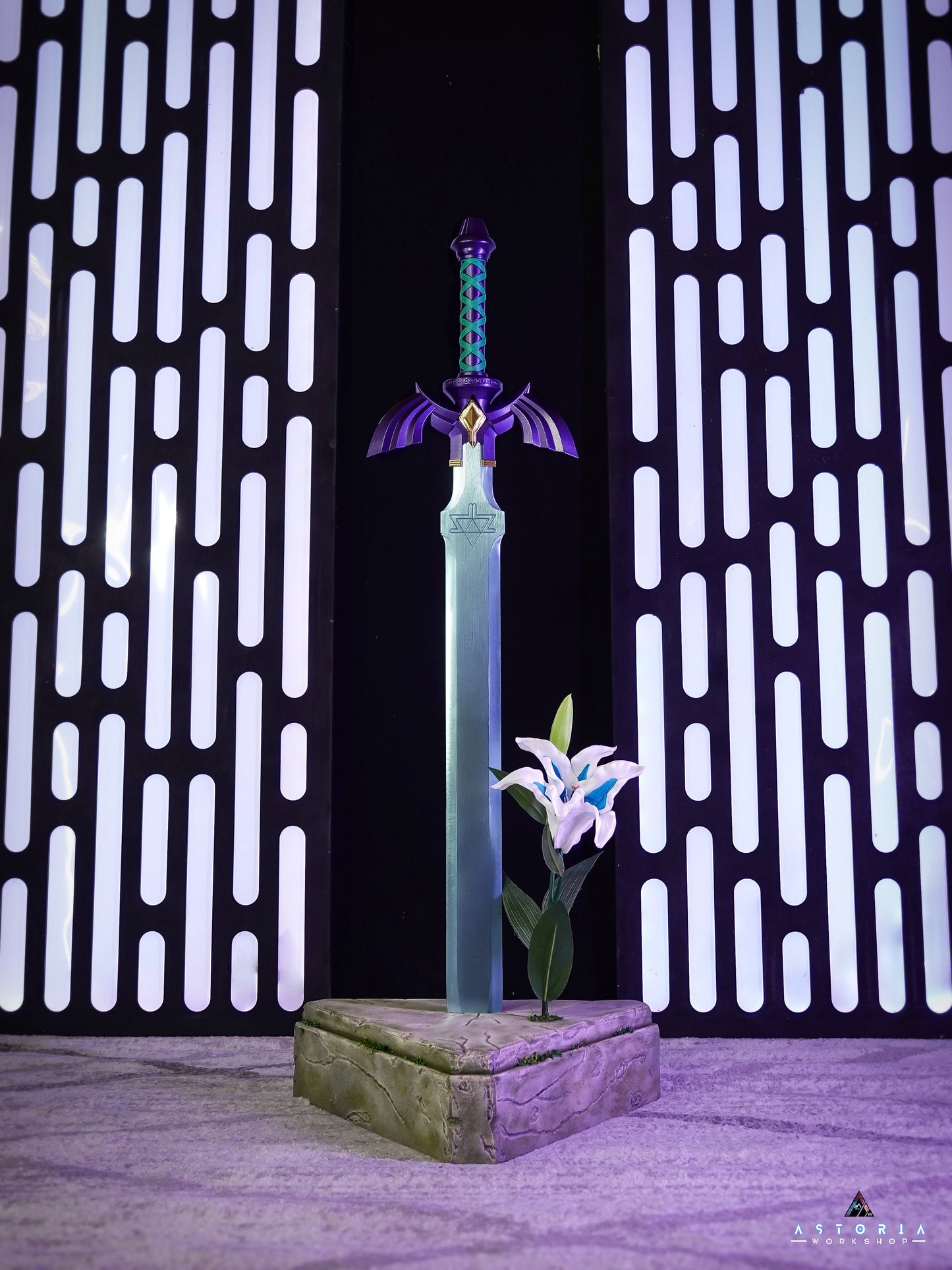 Legend of Zelda Master Sword Display Pedestal | Breath of the Wild Trial of the Sword Edition BOTW, Tears of the Kingdom TOTK V3