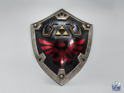 Hylian Shield - Dark Link Edition Zelda Life Sized 1:1 Metal Replica BOTW, TOTK, Ocarina Legendary Scale