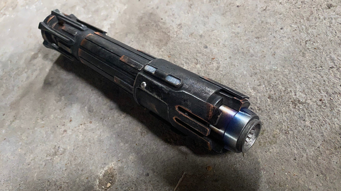 SERVICE* Kylo Ren Crossguard Weathering Lightsaber Emitter Heatstaining Service Star Wars Korbanth Phoenix Props SP Sabers KR Sabers