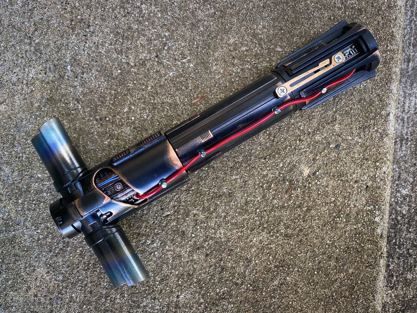 SERVICE* Kylo Ren Crossguard Weathering Lightsaber Emitter Heatstaining Service Star Wars Korbanth Phoenix Props SP Sabers KR Sabers