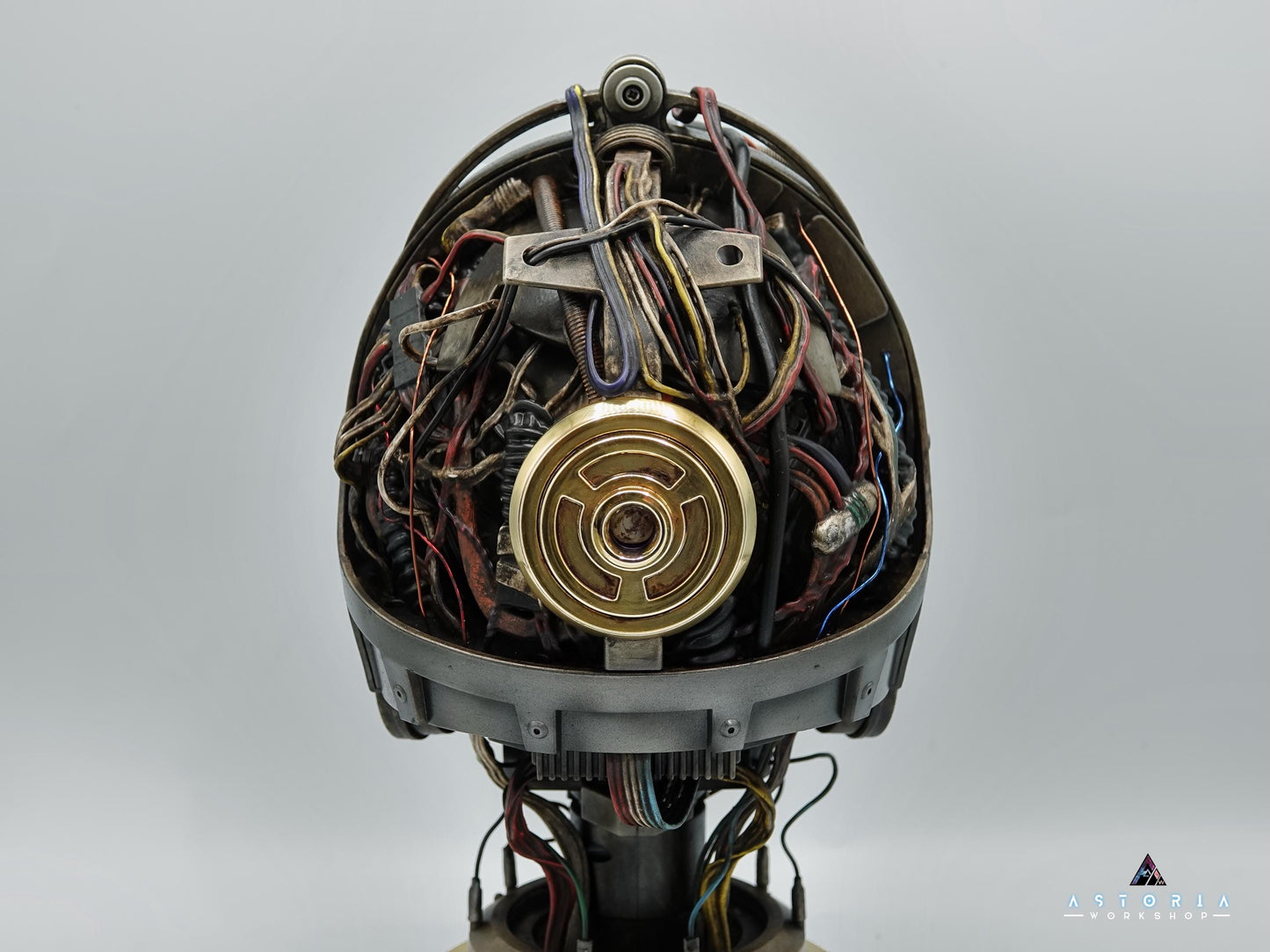 C-3PO Custom Weathering Exposed Droid Bust with Lights, Star Wars C3PO Life Size Head Sculpt Droid Depot Galactic Archive Service