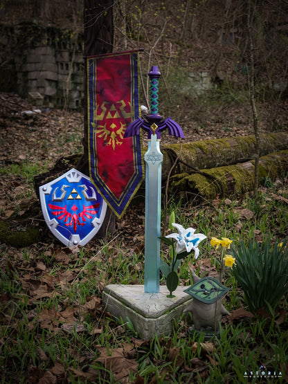NEW V3 Zelda Triforce Display Pedestal of Time for Master Sword, Ocarina of Time, BOTW, Twilight Princess, Breath of the Wild, ToTK