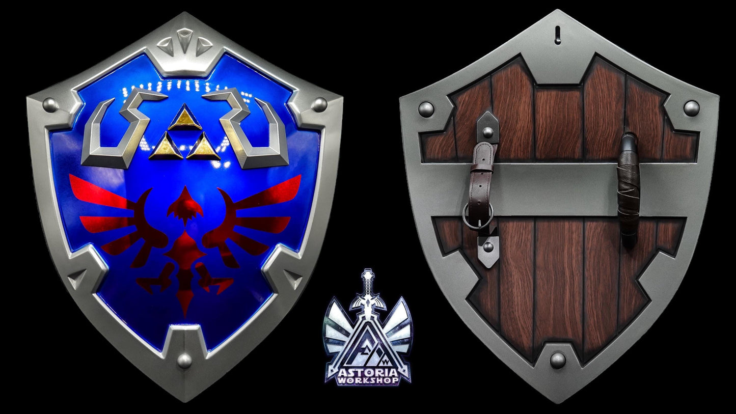 Hylian Shield - Zelda Life Sized 1:1 Metal Replica BOTW, TOTK, Ocarina