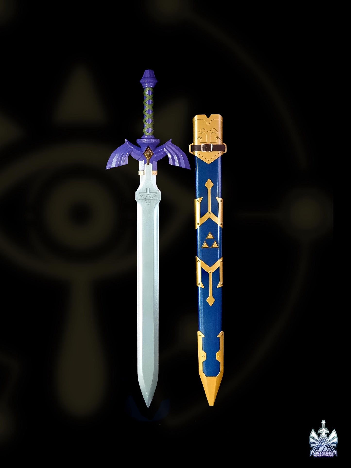 Hylian Sheath - Zelda Master Sword V3 Wooden Life-Size Accessory for Astoria Master Swords, BOTW, Tears of the Kingdom