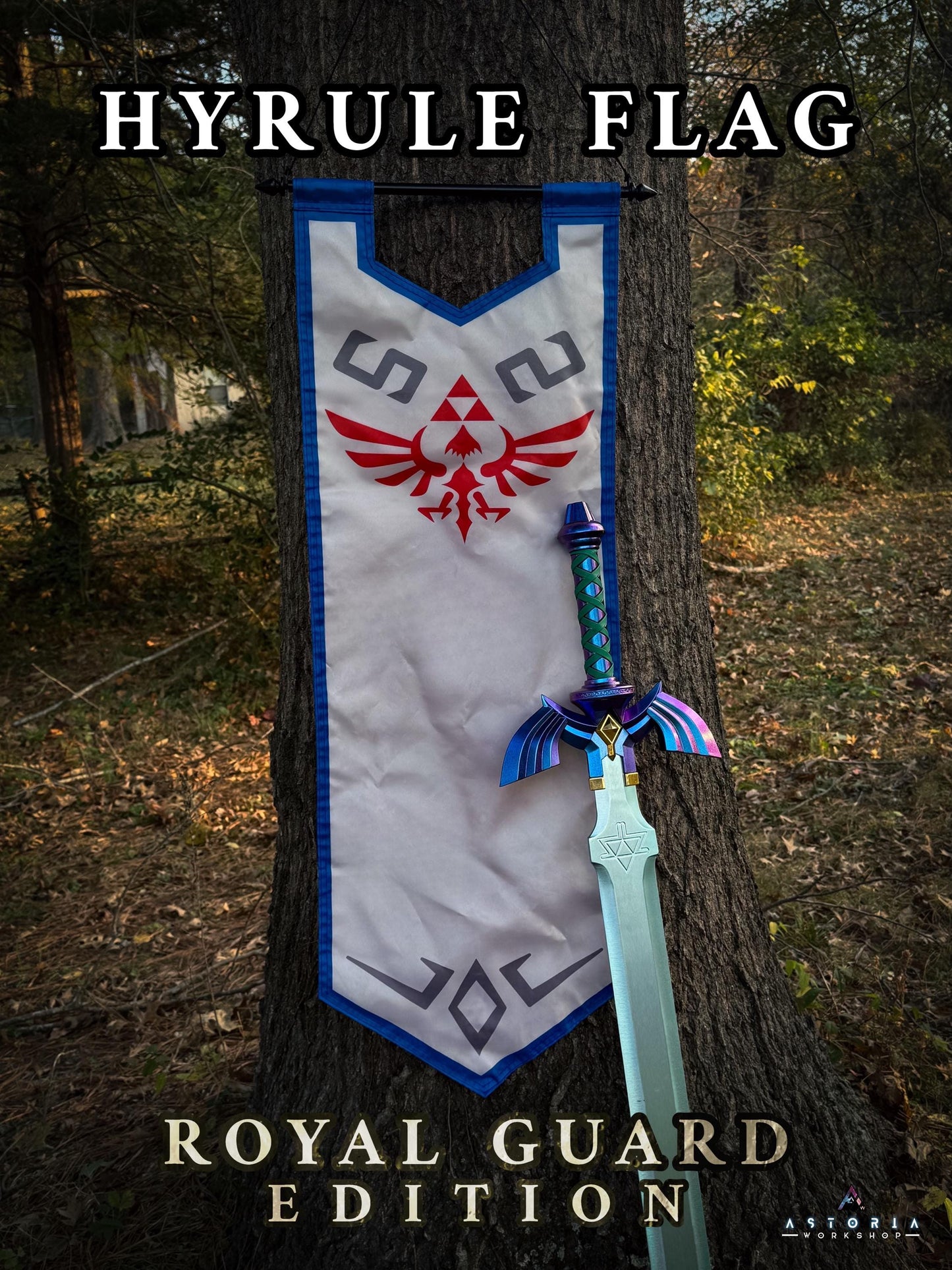 Legend of Zelda Hyrule Flag, Hyrule Castle Flag, Hylian Flag MASSIVE TOTK BOTW Hyrule Kingdom